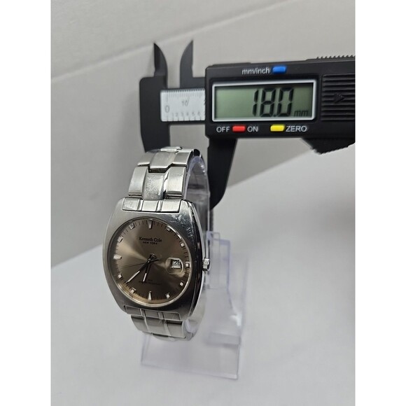 Kenneth Cole New York Mens Quartz Date Stainless Steel 50M New Battery Watch Men - Picture 6 of 11